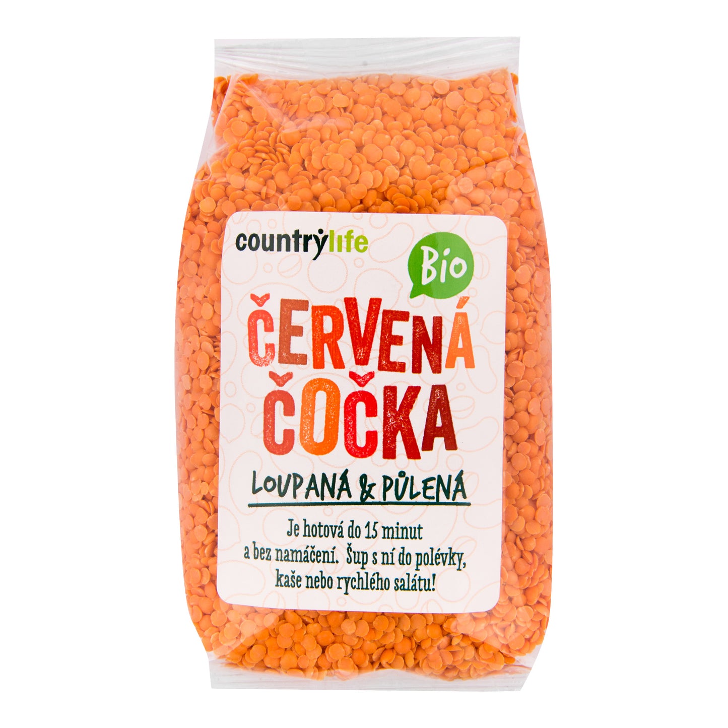 120014 Čočka červená půlená 500 g BIO COUNTRY LIFE-1