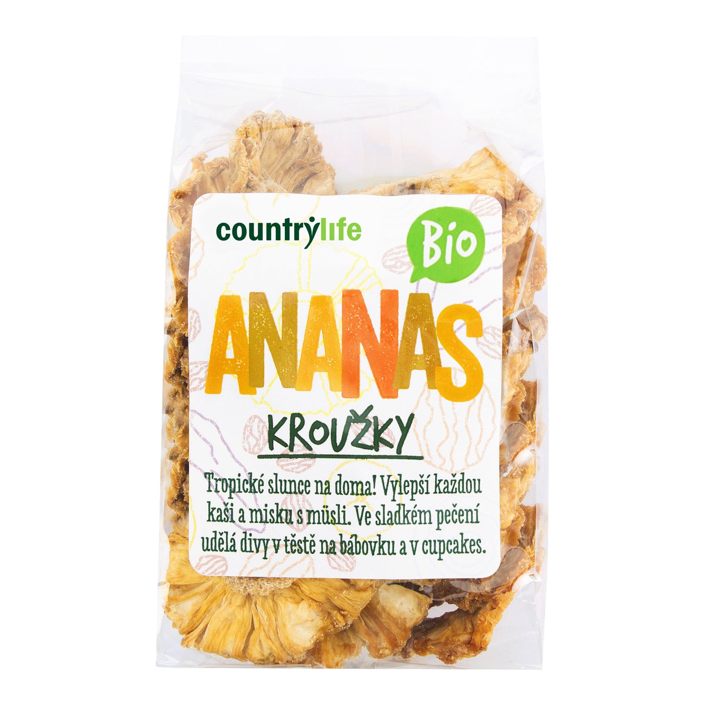 150021 Ananas kroužky sušené 100 g BIO COUNTRY LIFE-2