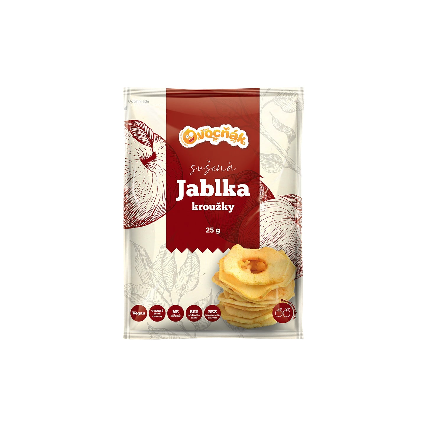 150110 Kroužky sušené jablečné 25 g OVOCŇÁK-1