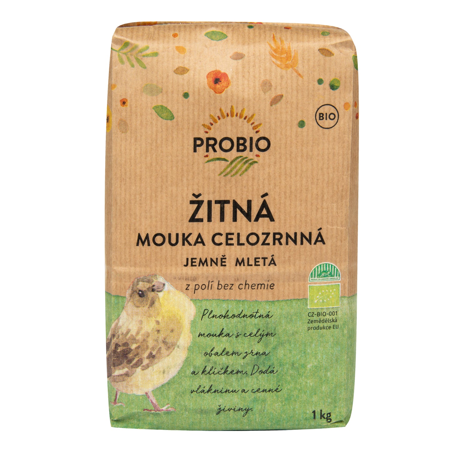 210083 Mouka žitná celozrnná jemně mletá 1 kg BIO PROBIO-1