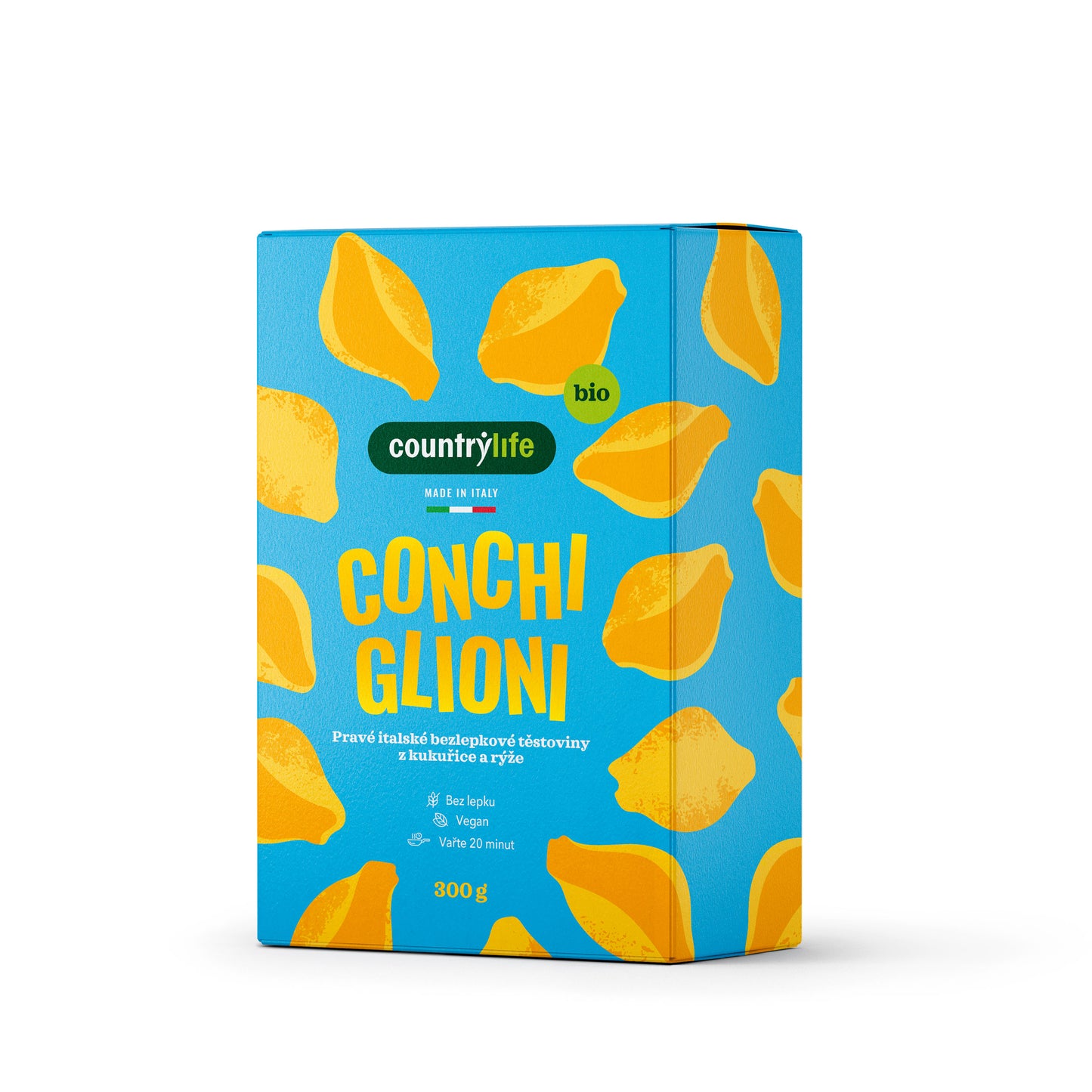 260189 Těstoviny conchiglioni kukuřično-rýžové 300 g BIO COUNTRY LIFE-1
