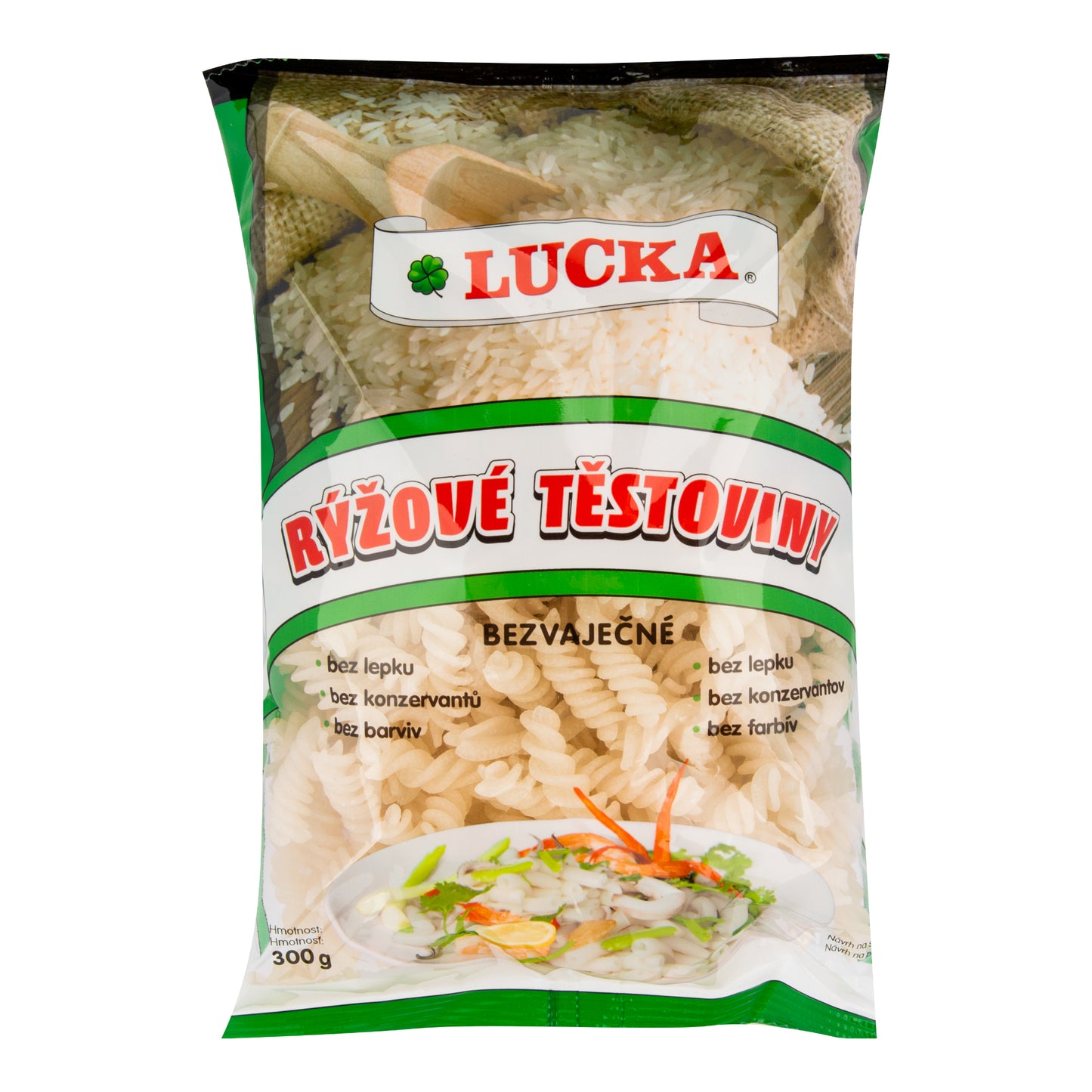 263013 Těstoviny vřetena rýžové bezlepkové 300 g LUCKA-1