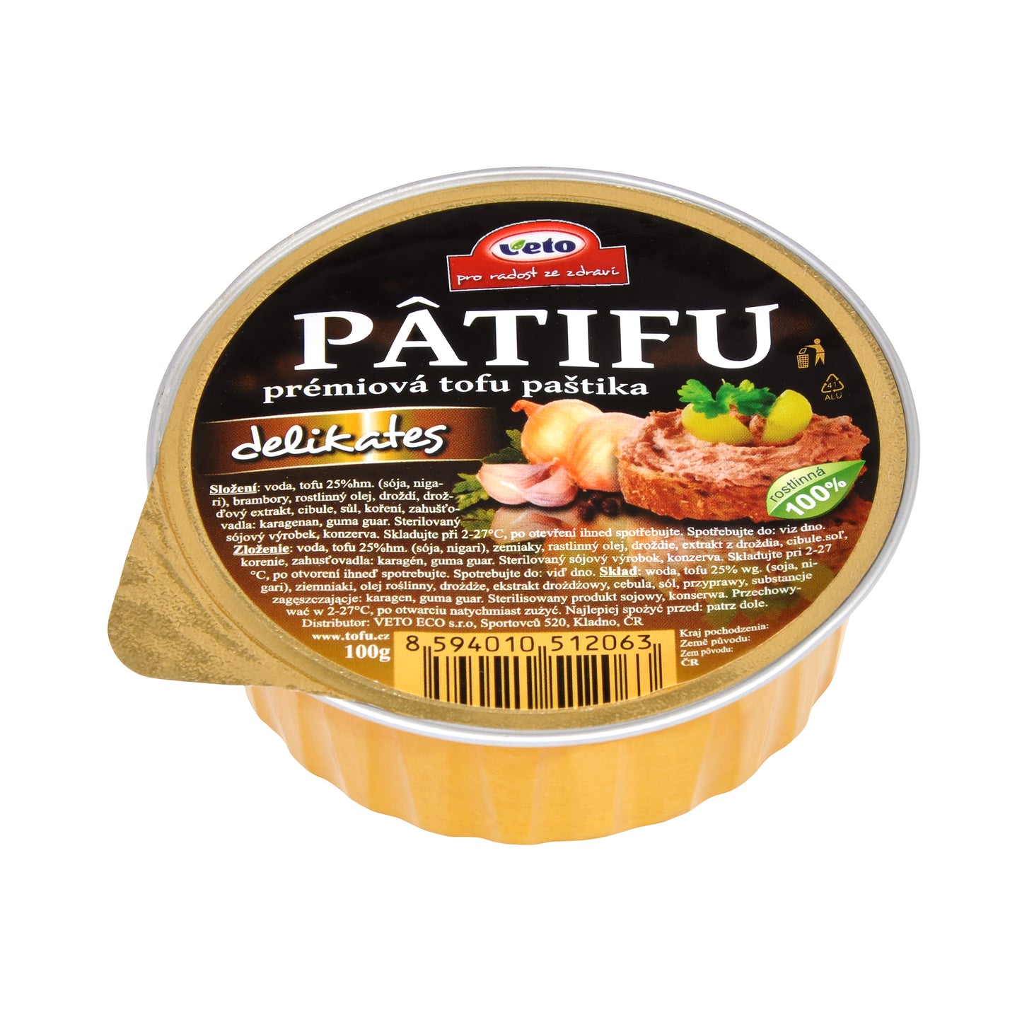 312026 Paštika PATIFU delikates 100 g VETO ECO-1