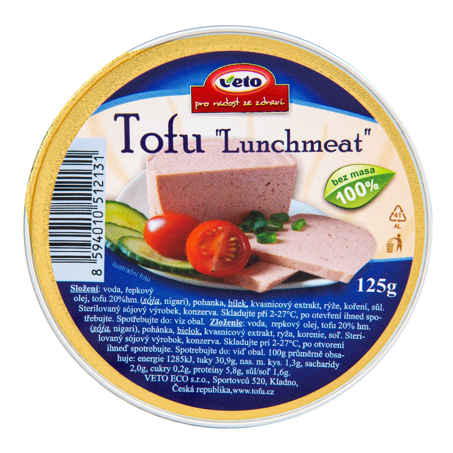 312033 Tofu Lunchmeat 125 g VETO ECO-2