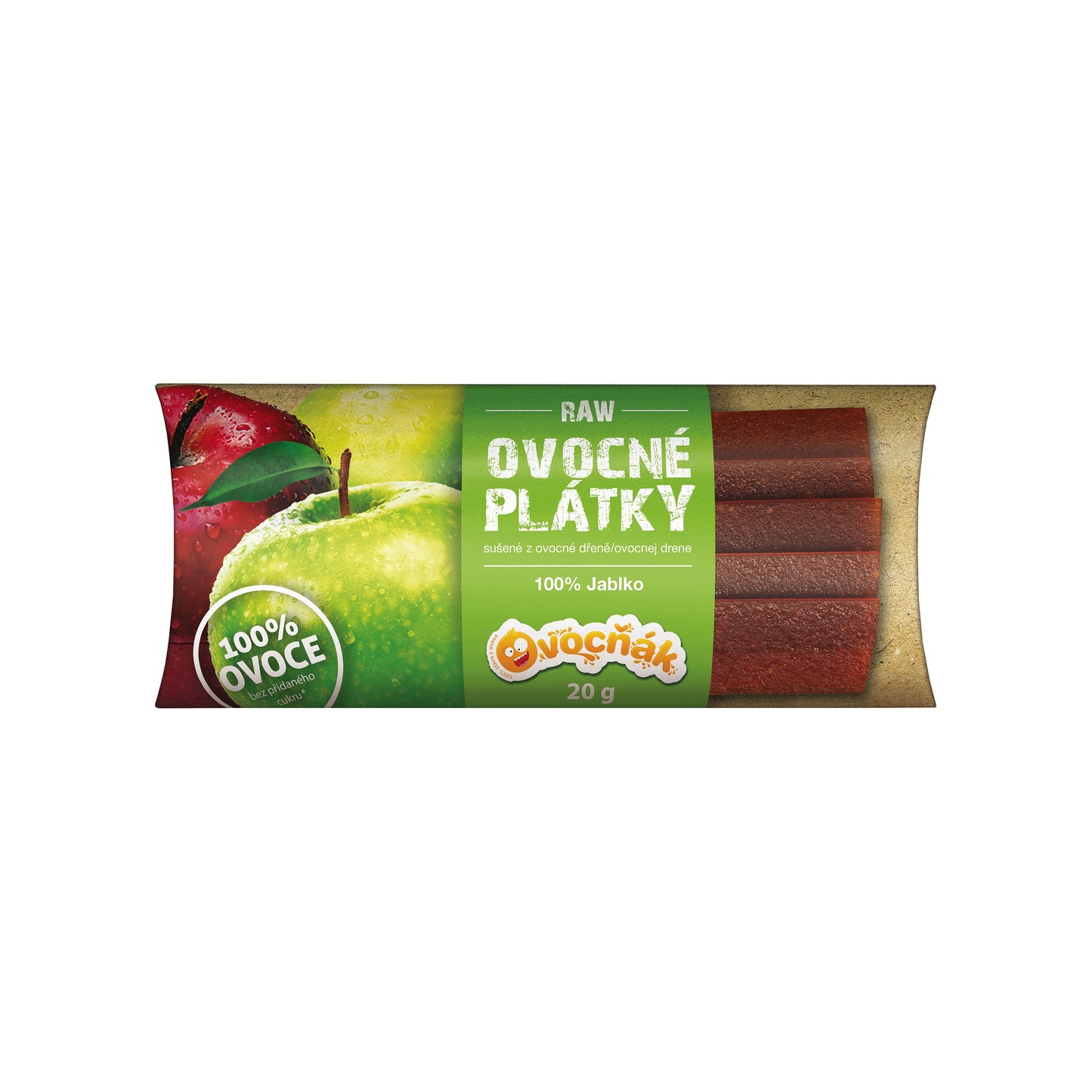 332064 Plátky ovocné jablko 100 % 20 g OVOCŇÁK-1