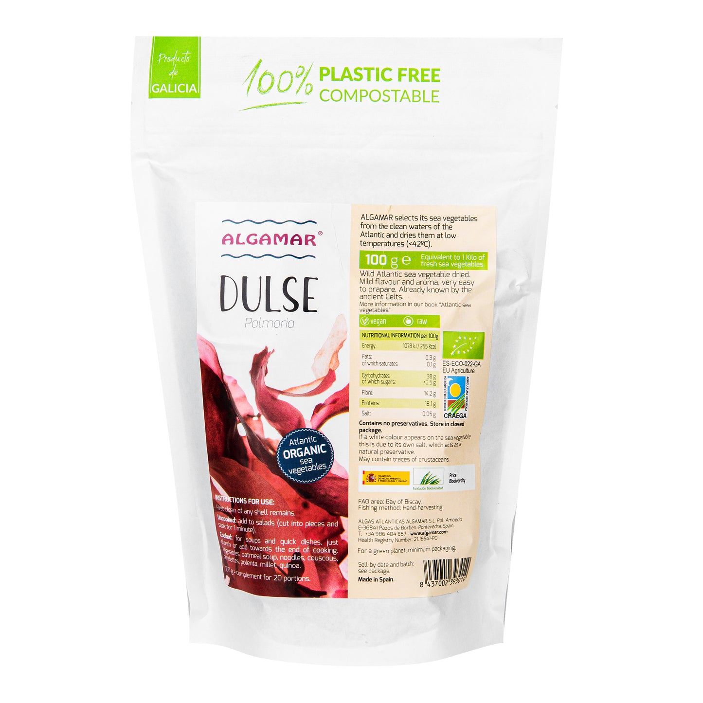 480004 Mořské řasy Dulse 100 g BIO ALGAMAR-1
