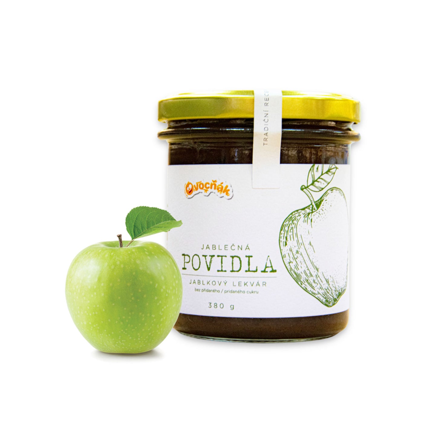 510636 Povidla jablečná neslazená 380 g OVOCŇÁK-1