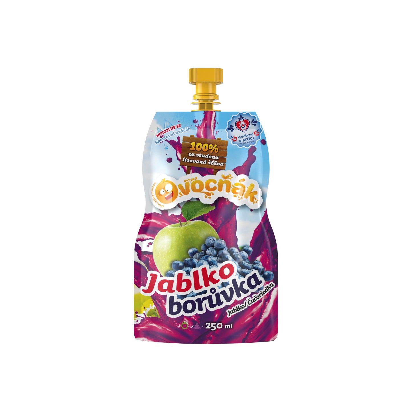 552087 Mošt ovocný jablko-borůvka 250 ml OVOCŇÁK-1