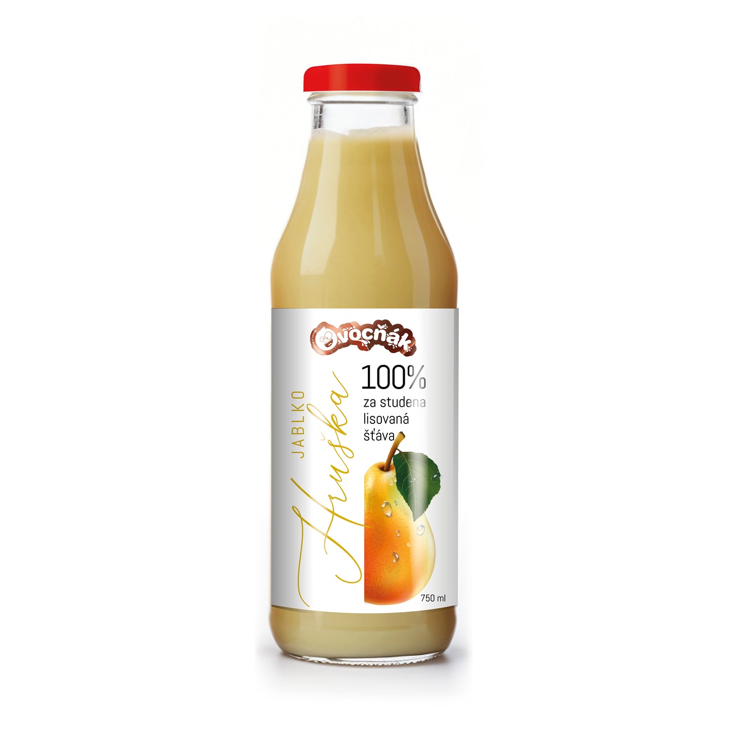 552105 Mošt ovocný jablko-hruška sklo 750 ml OVOCŇÁK-1