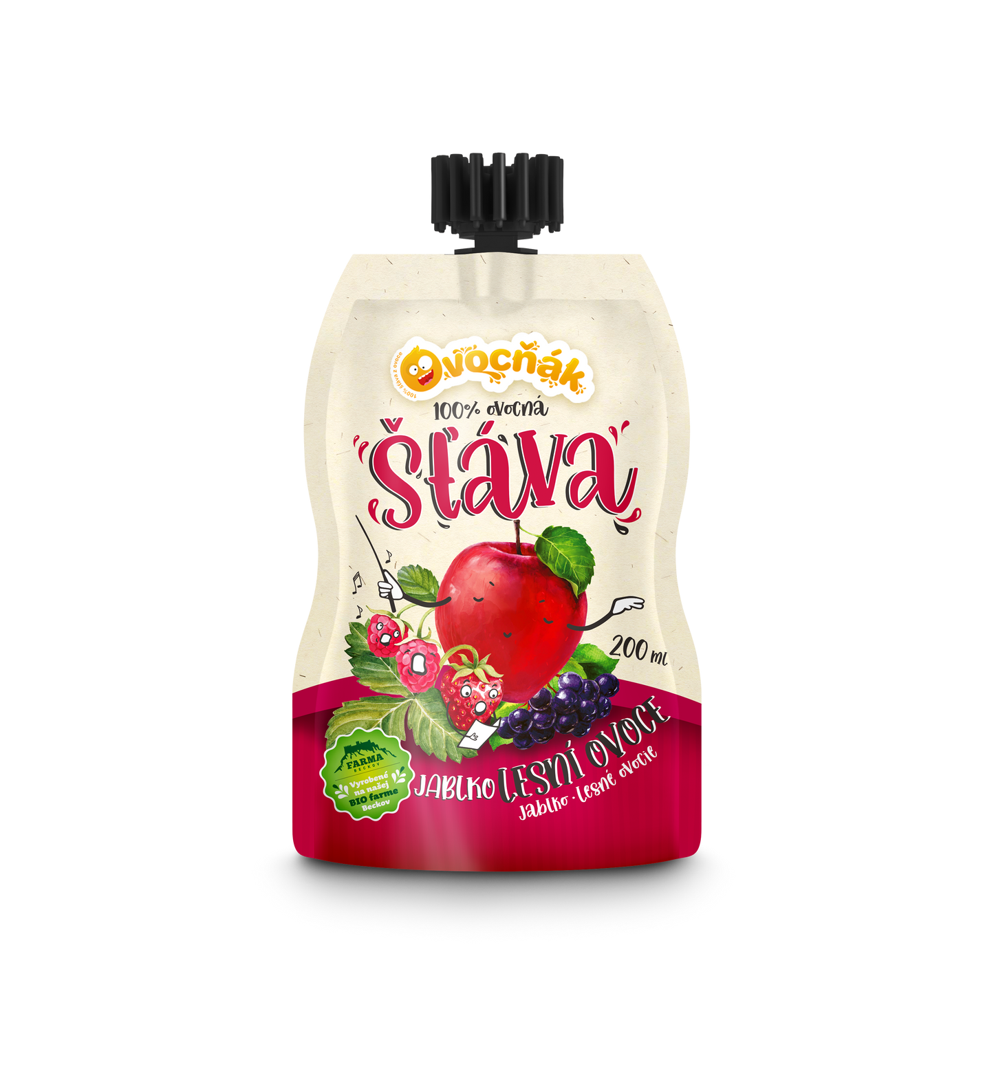 552110 Mošt ovocný jablko-lesní ovoce 200 ml OVOCŇÁK-1