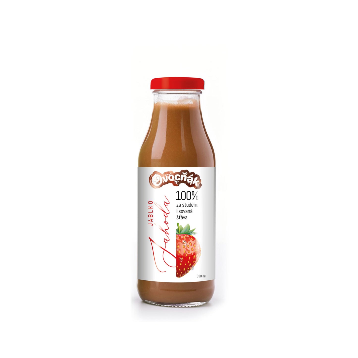 552114 Mošt ovocný jablko-jahoda sklo 330 ml OVOCŇÁK-1