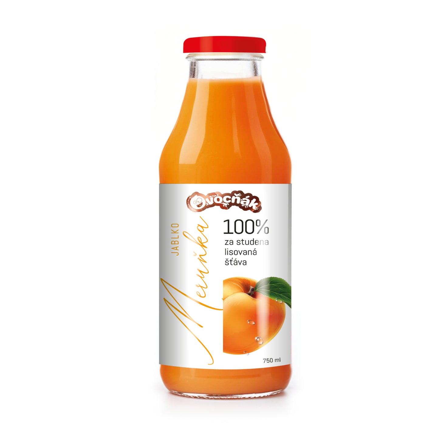 552125 Mošt ovocný jablko-meruňka sklo 750 ml OVOCŇÁK-1