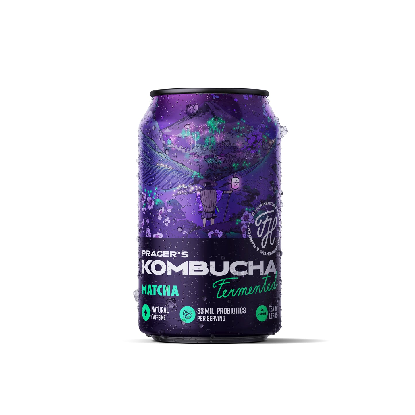 572072 Kombucha Matcha plech 330 ml PRAGER'S-1