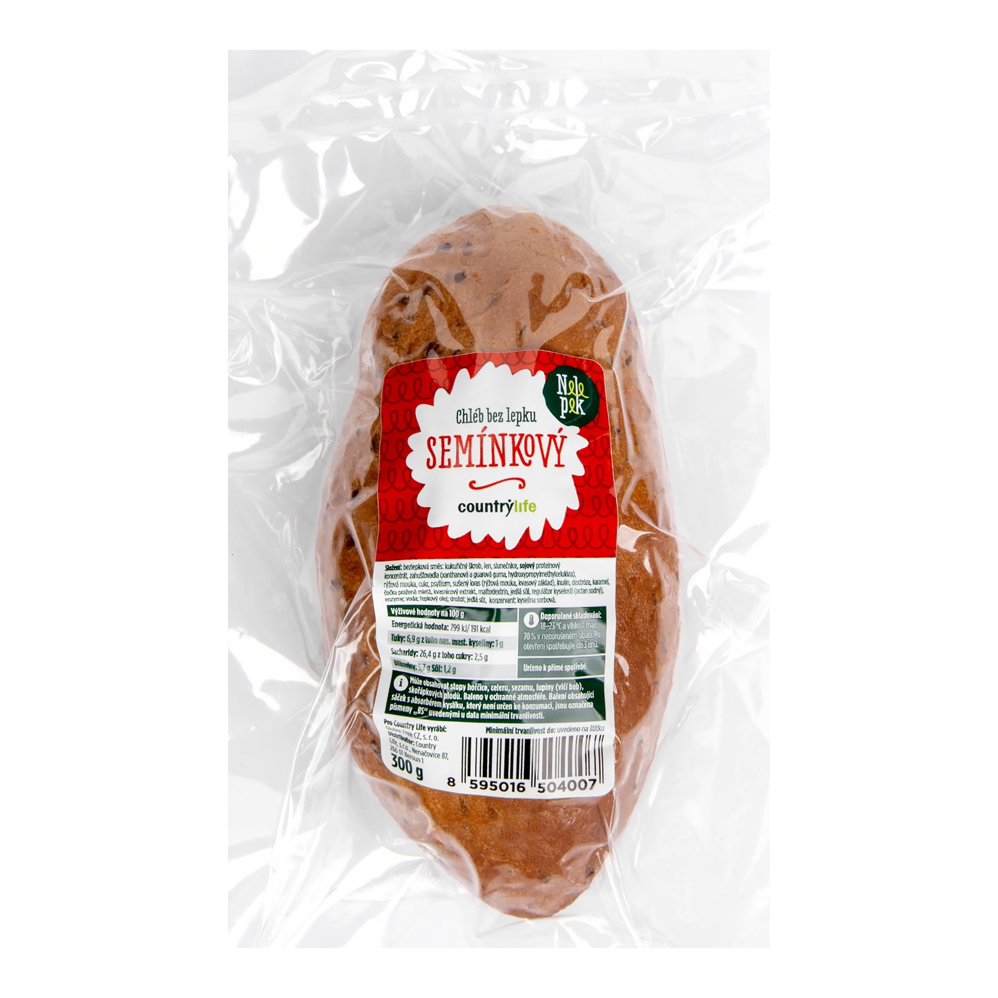 618004 Chléb se semínky bez lepku 300 g NELEPEK VO-1