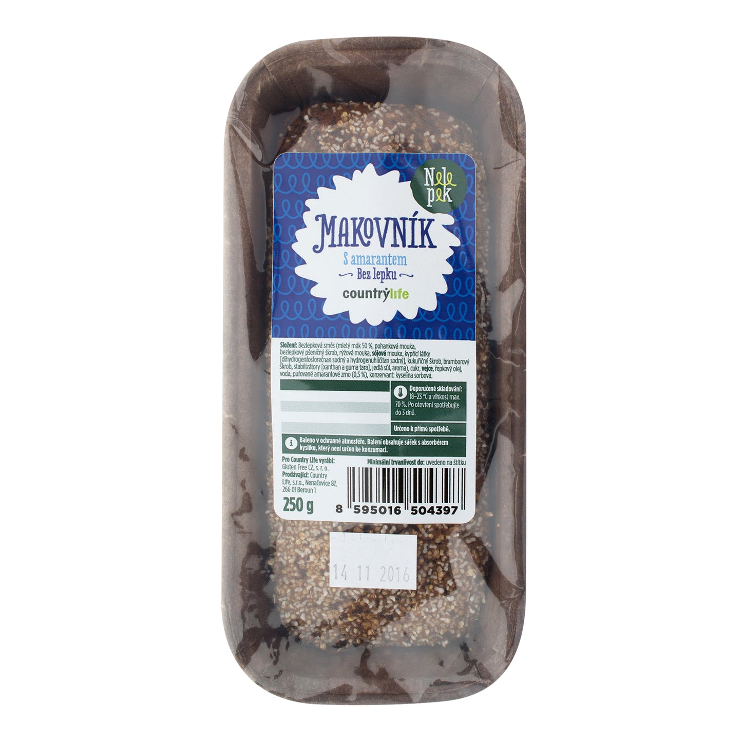 618305 Makovník s amarantem bez lepku 250 g NELEPEK VO-1