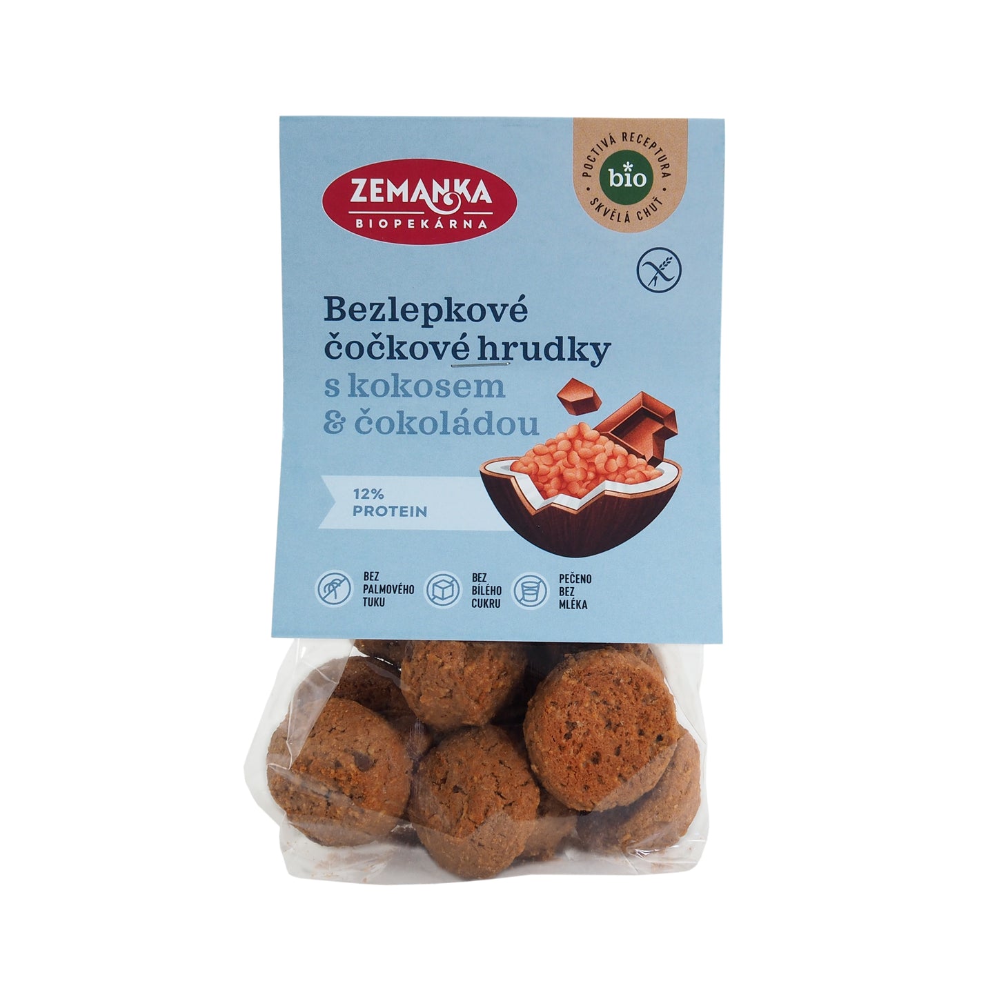 630166 Hrudky čočkové s kokosem a čokoládou bezlepkové 100 g BIO ZEMANKA-1