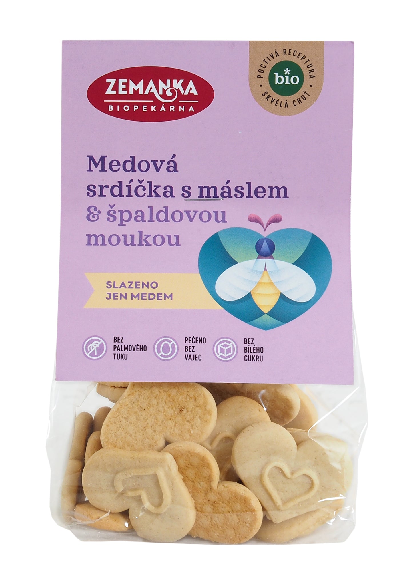 630184 Srdíčka medová s máslem 100 g BIO ZEMANKA-2