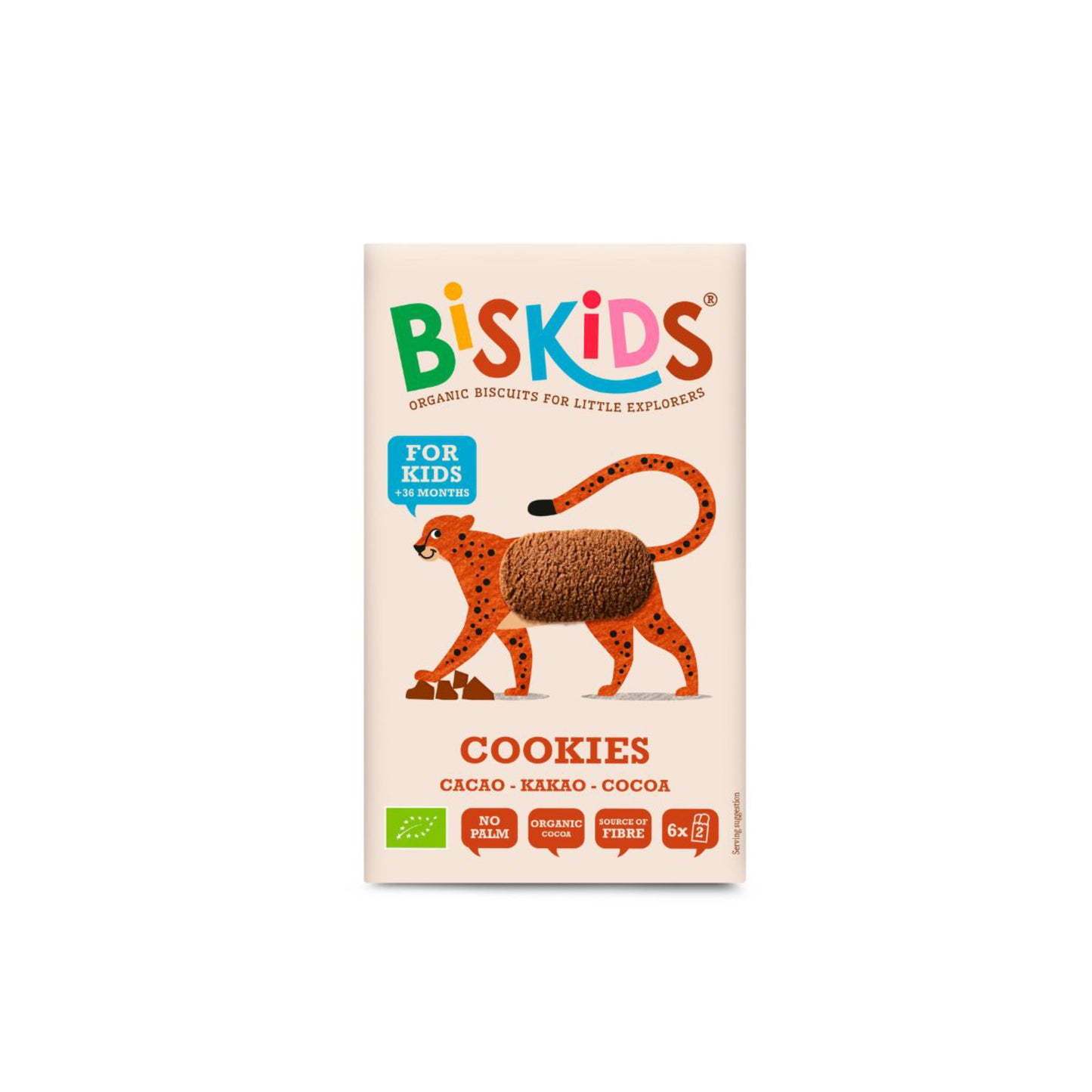 630278 Sušenky celozrnné dětské s belgickou čokoládou 36M+ 120 g BIO BISKIDS-1