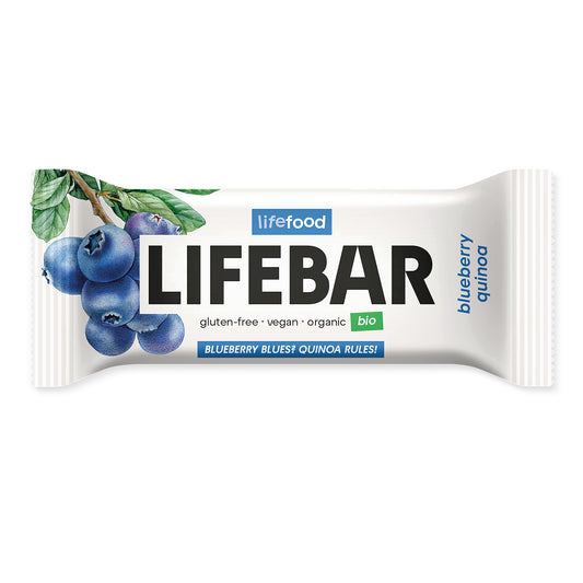 630286 Tyčinka Lifebar borůvková s quinoou RAW 40 g BIO   LIFEFOOD-1