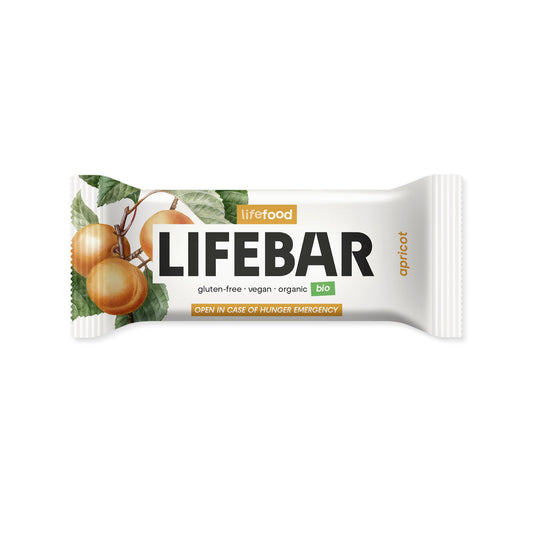 630294 Tyčinka Lifebar meruňková RAW 40 g BIO   LIFEFOOD-1