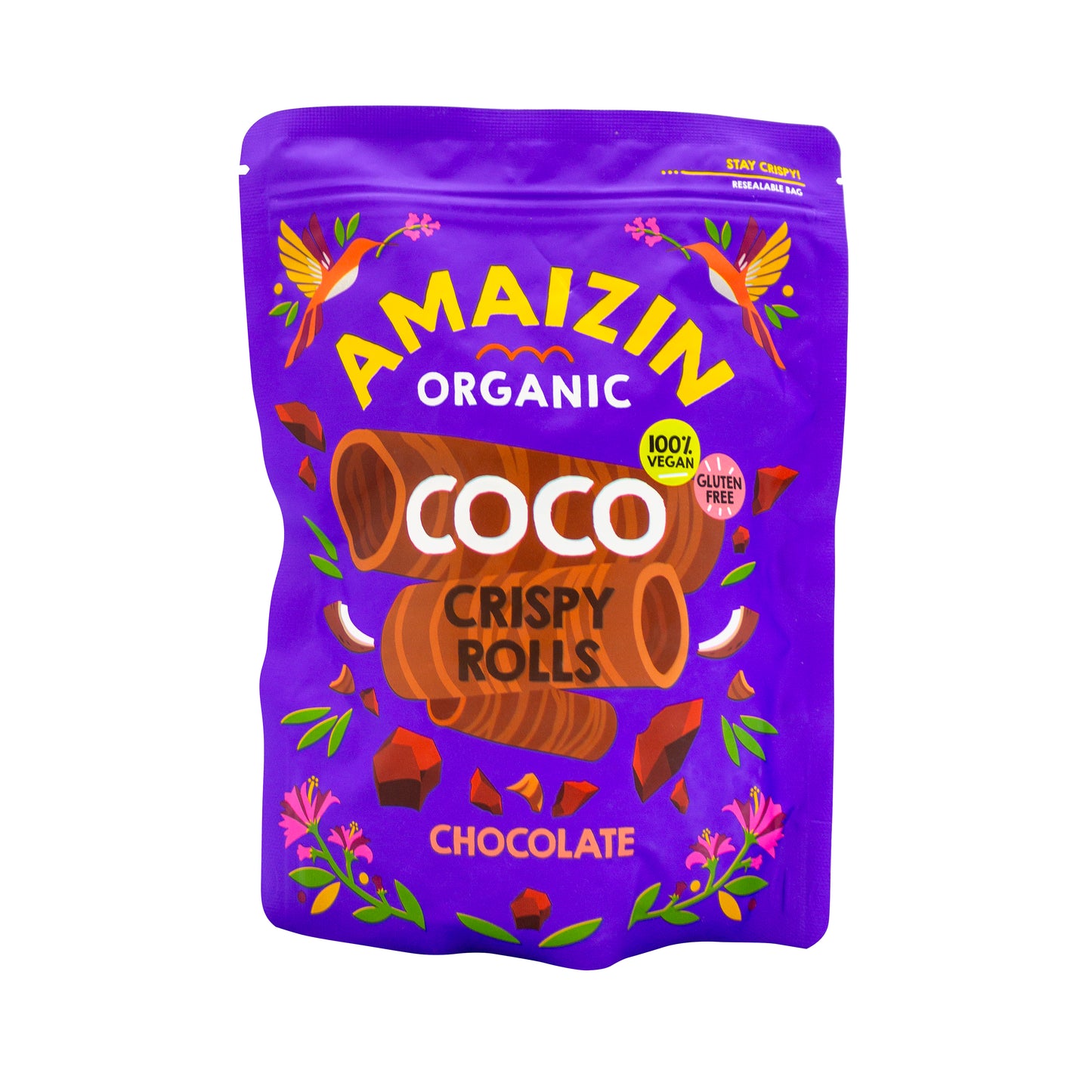 630326 Trubičky kokosové s čokoládou 140 g BIO AMAIZIN -1