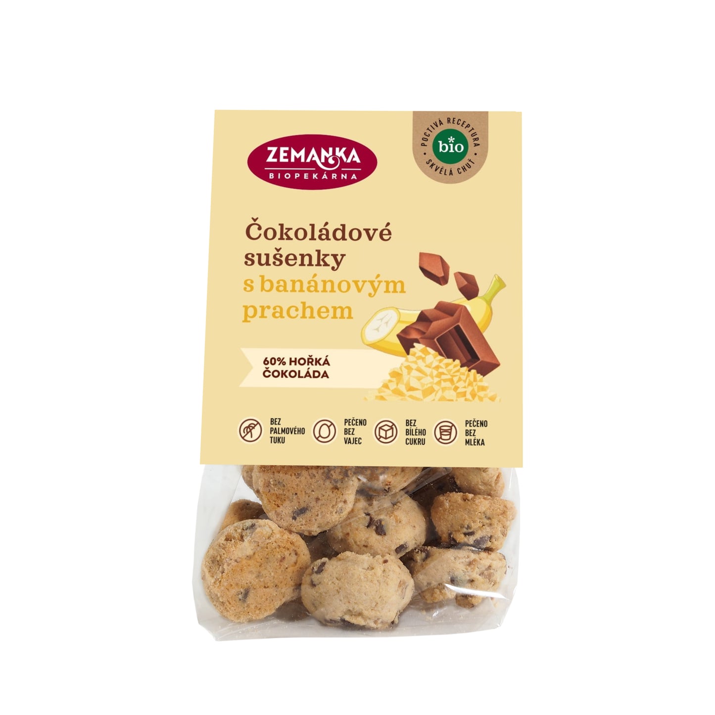 630402 Sušenky s čokoládou a banánovým prachem 100 g BIO ZEMANKA-1