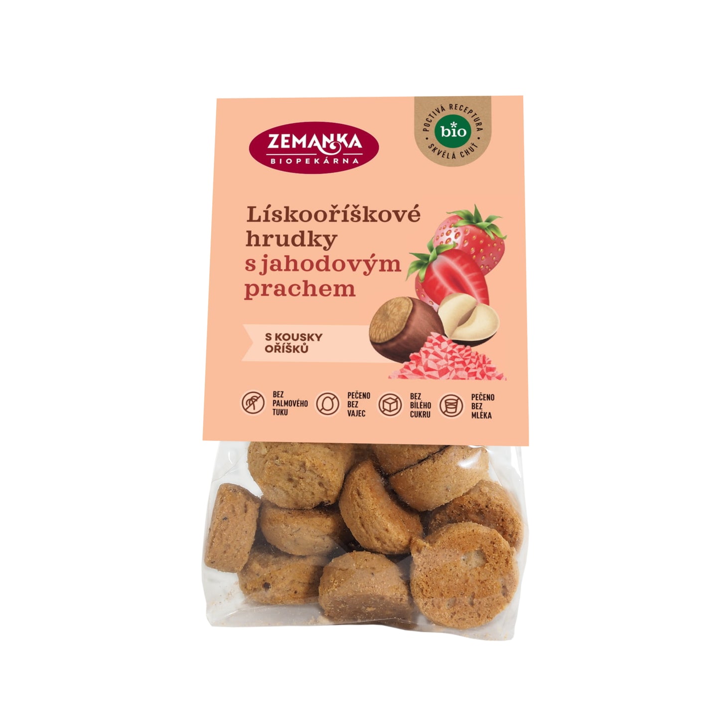 630404 Hrudky lískooříškové s jahodovým prachem 100 g BIO ZEMANKA-1