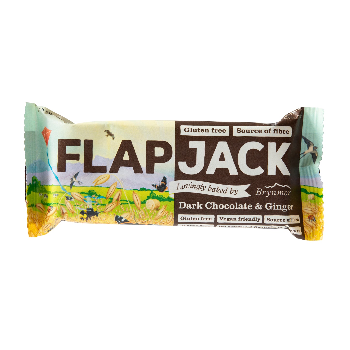 632052 Flapjack ovesný čokoláda se zázvorem bezlepkový 80 g BRYNMOR-1