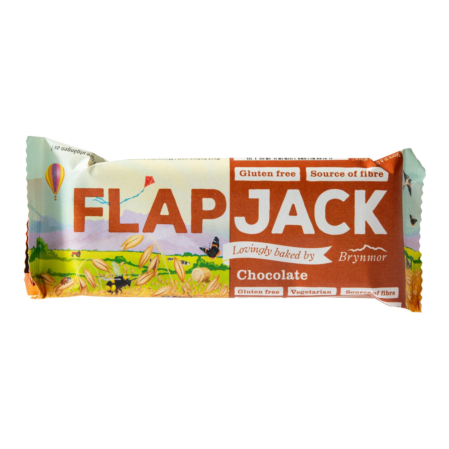 632180 Flapjack ovesný s polevou s čokoládovou příchutí bezlepkový 80 g BRYNMOR-1