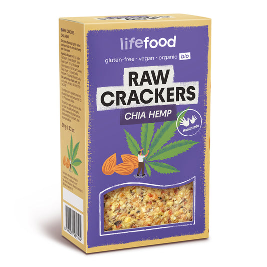 640068 Life Crackers konopné s chia raw 90 g BIO   LIFEFOOD-1