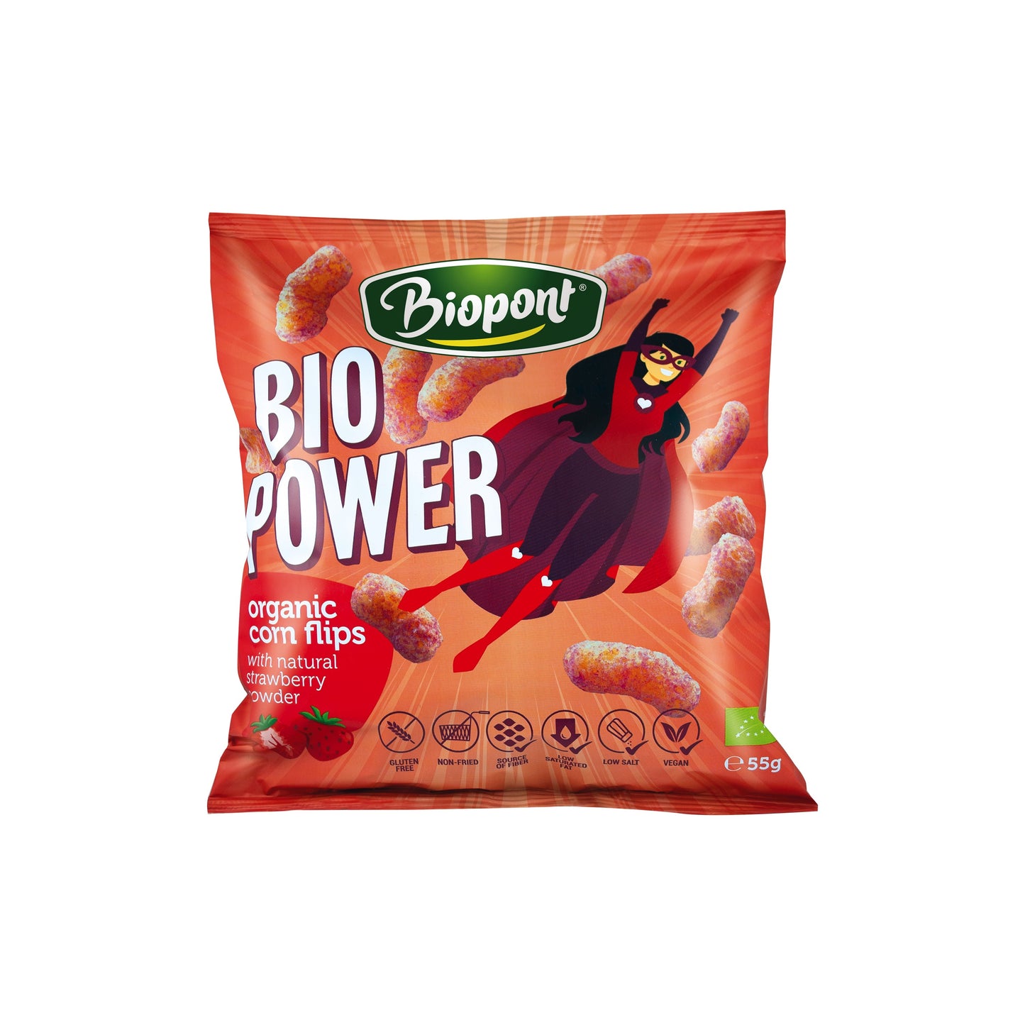 640101 Křupky kukuřičné jahodové 55 g BIO BIOPONT-1