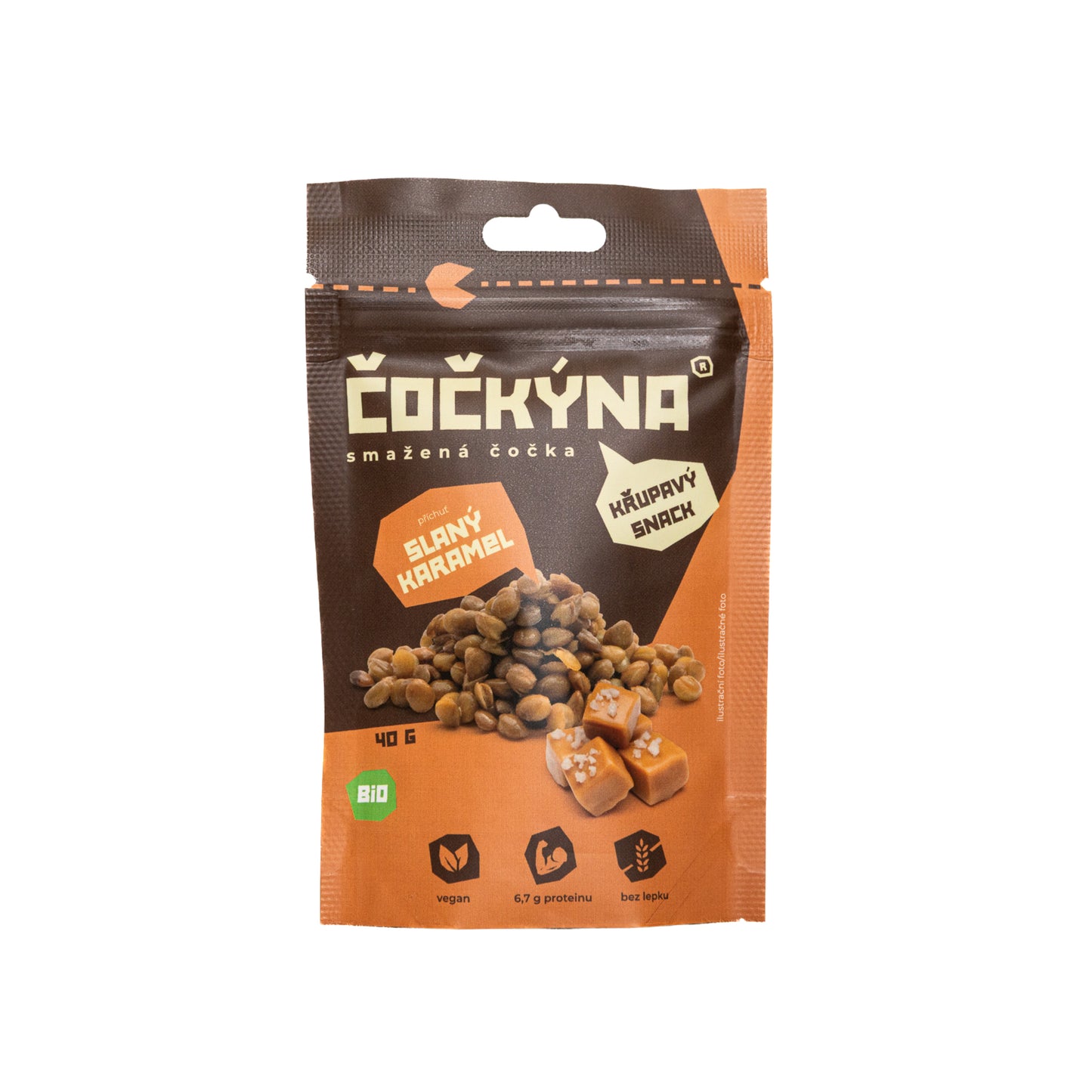 640140 Čočka smažená - slaný karamel 40 g BIO ČOČKÝNA-1