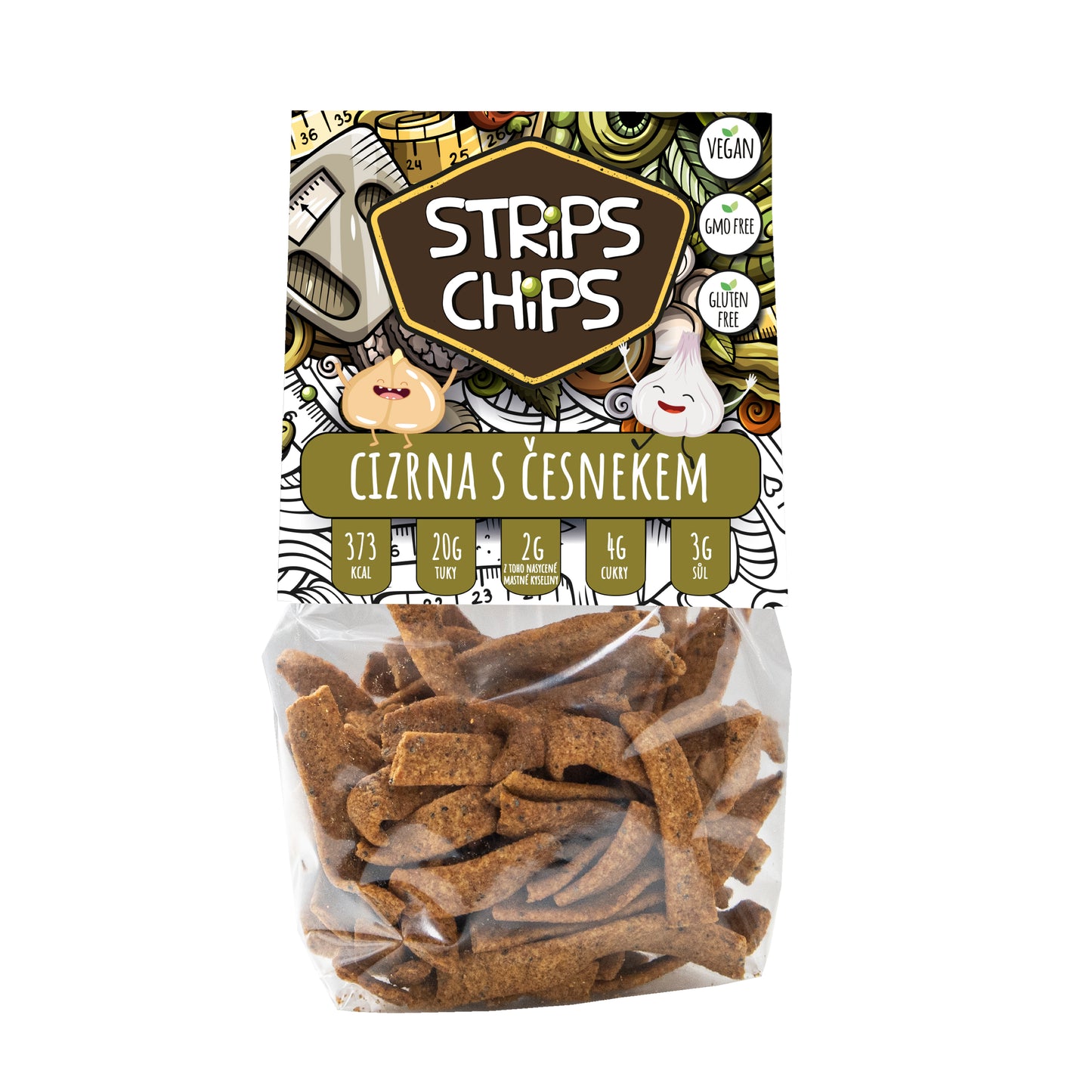 645045 Krekry luštěninové Cizrna s česnekem 80 g STRIPS CHIPS-1