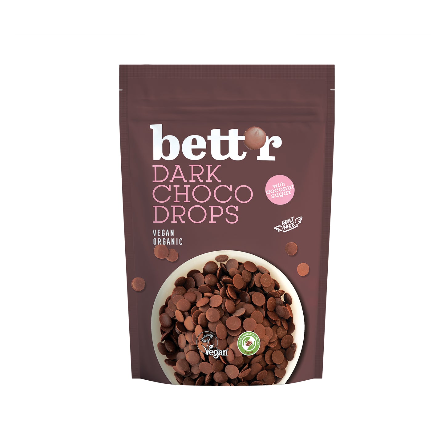 660152 Pecičky hořká čokoláda veganské 200 g BIO BETT´R-1