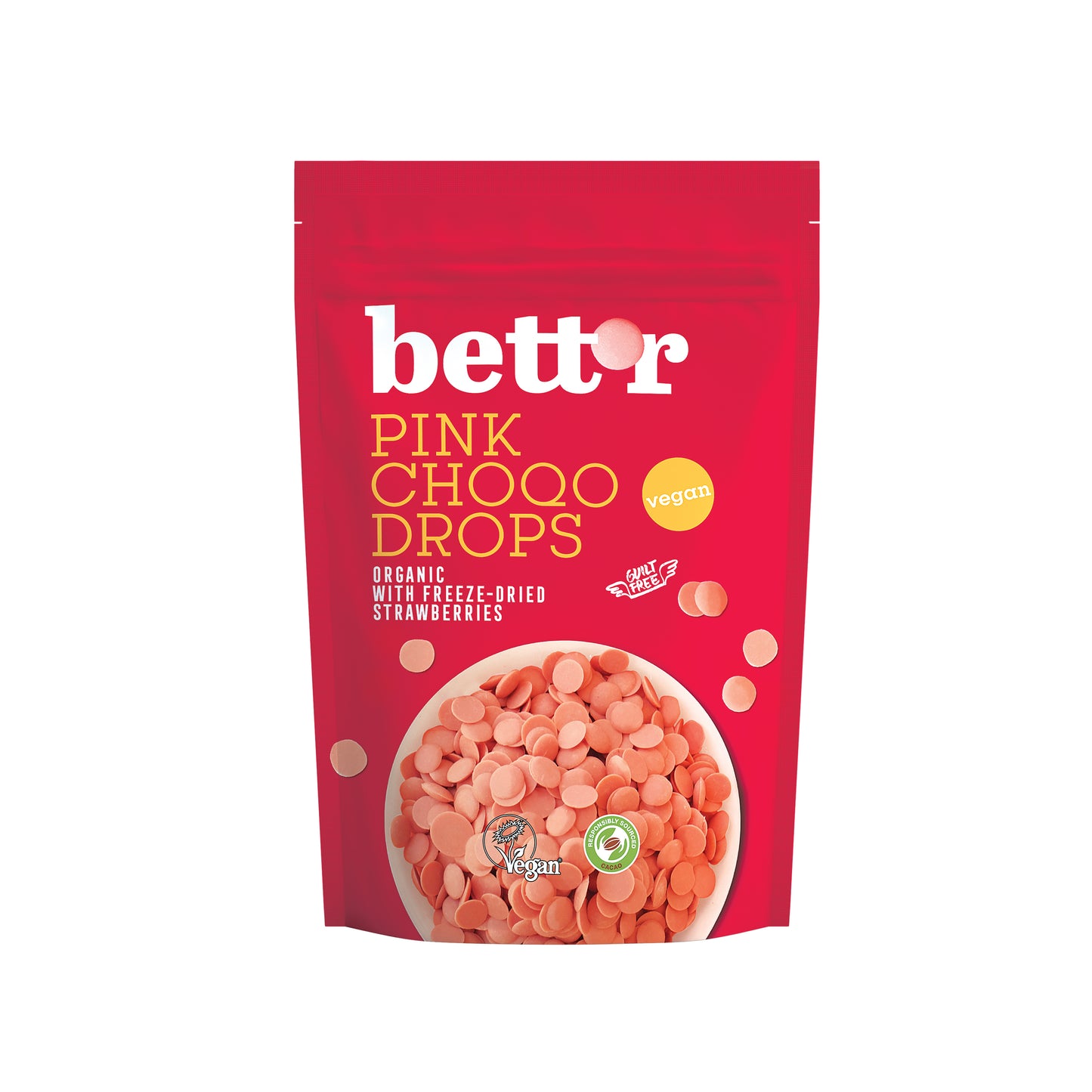 660153 Pecičky čokoládové růžové s jahodami veganské 200 g BIO BETT´R-1