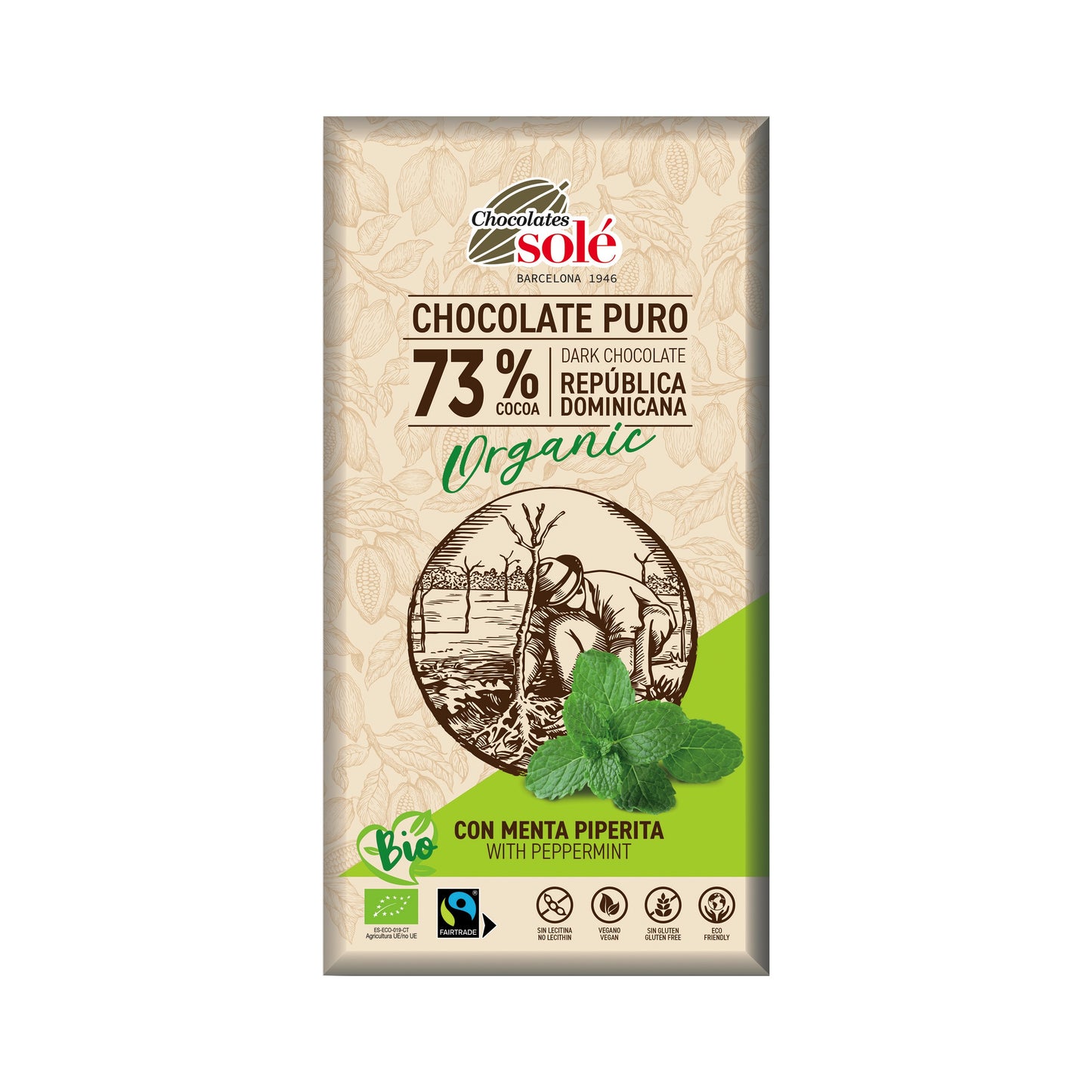 660197 Čokoláda hořká s mátou 100 g BIO SOLÉ-1
