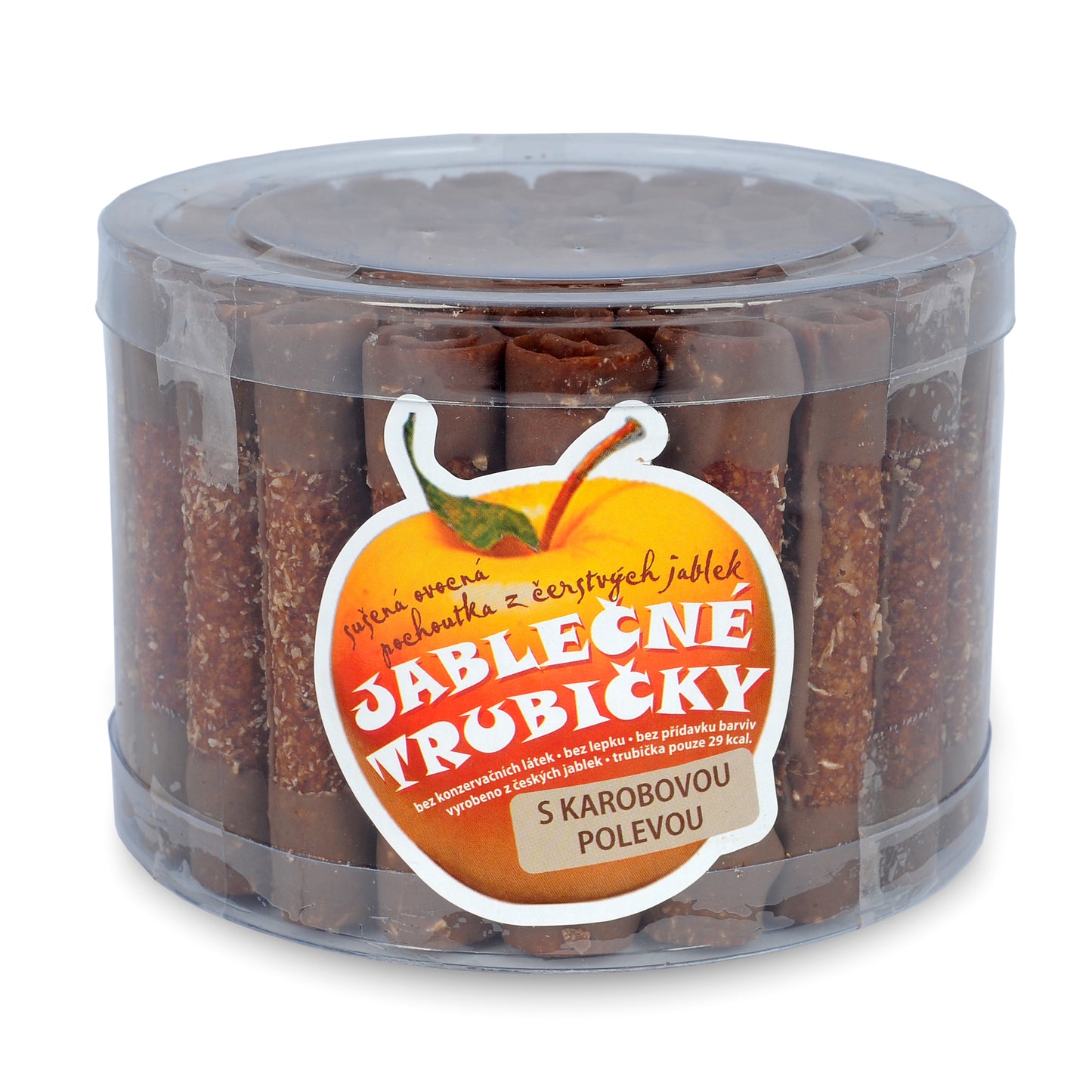 662073 Trubičky jablečné s karobem dóza 540 g BIOPRODUKT JT-1