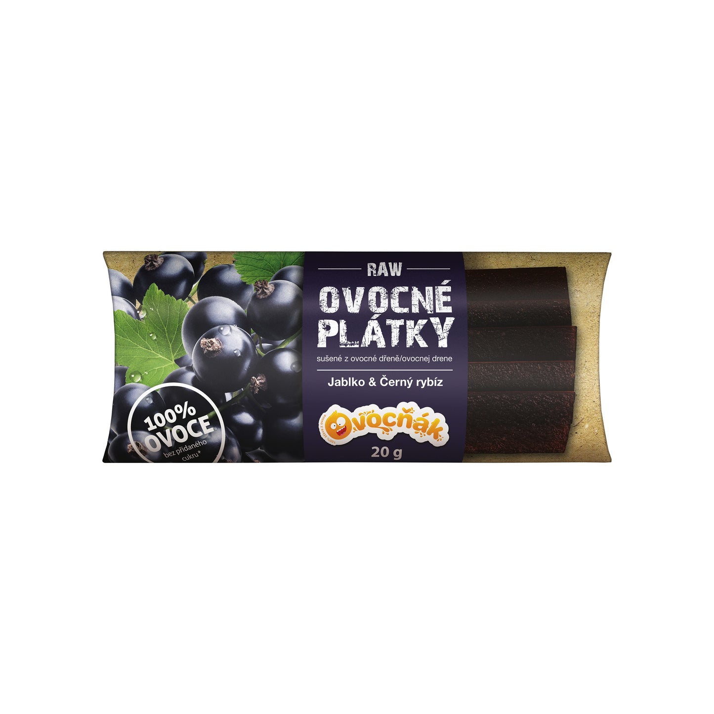662212 Plátky ovocné jablko-černý rybíz 20 g OVOCŇÁK-1