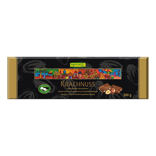665248 Čokoláda mléčná s lískovými oříšky 300 g BIO   RAPUNZEL-1