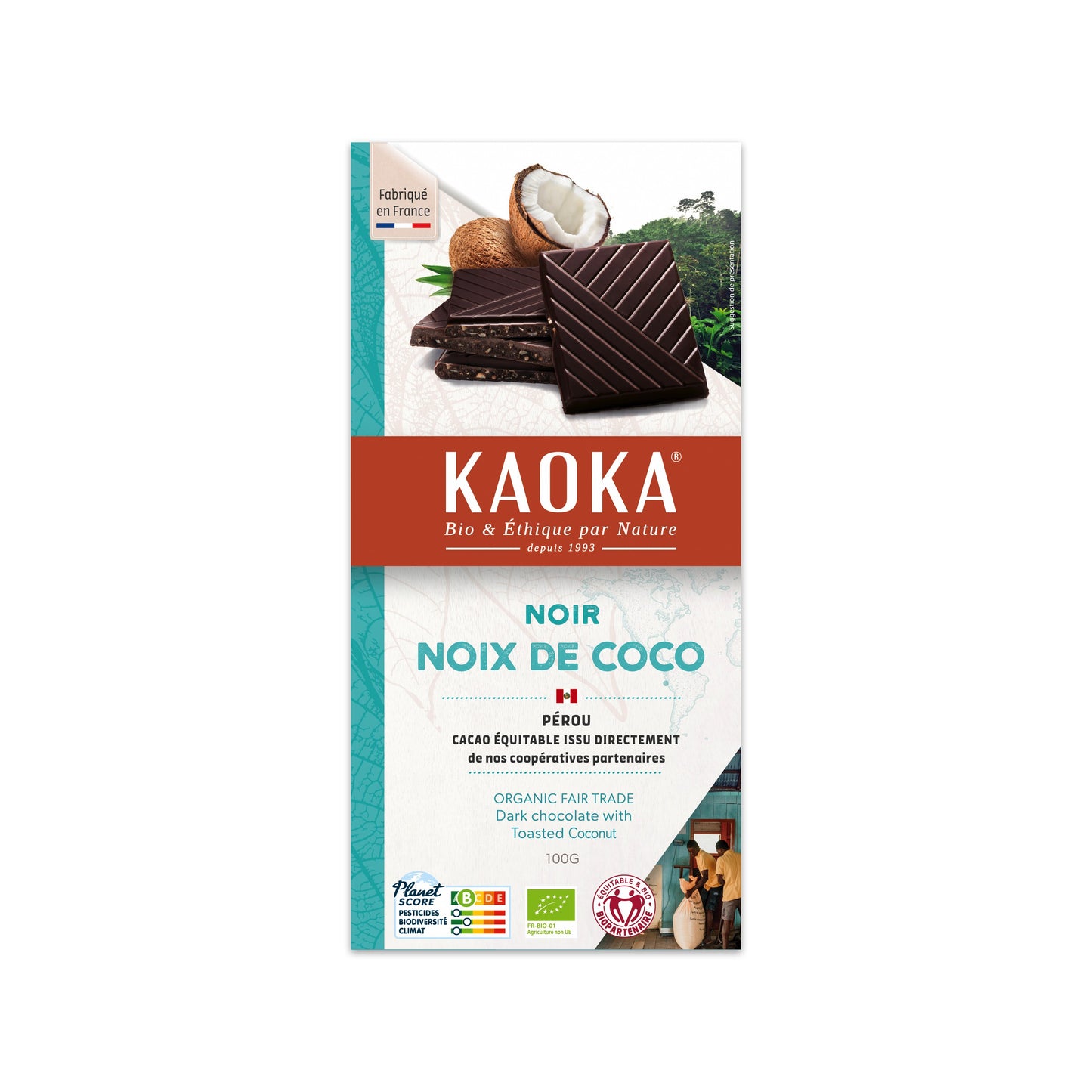 665295 Čokoláda hořká s kokosem 100 g BIO KAOKA-1