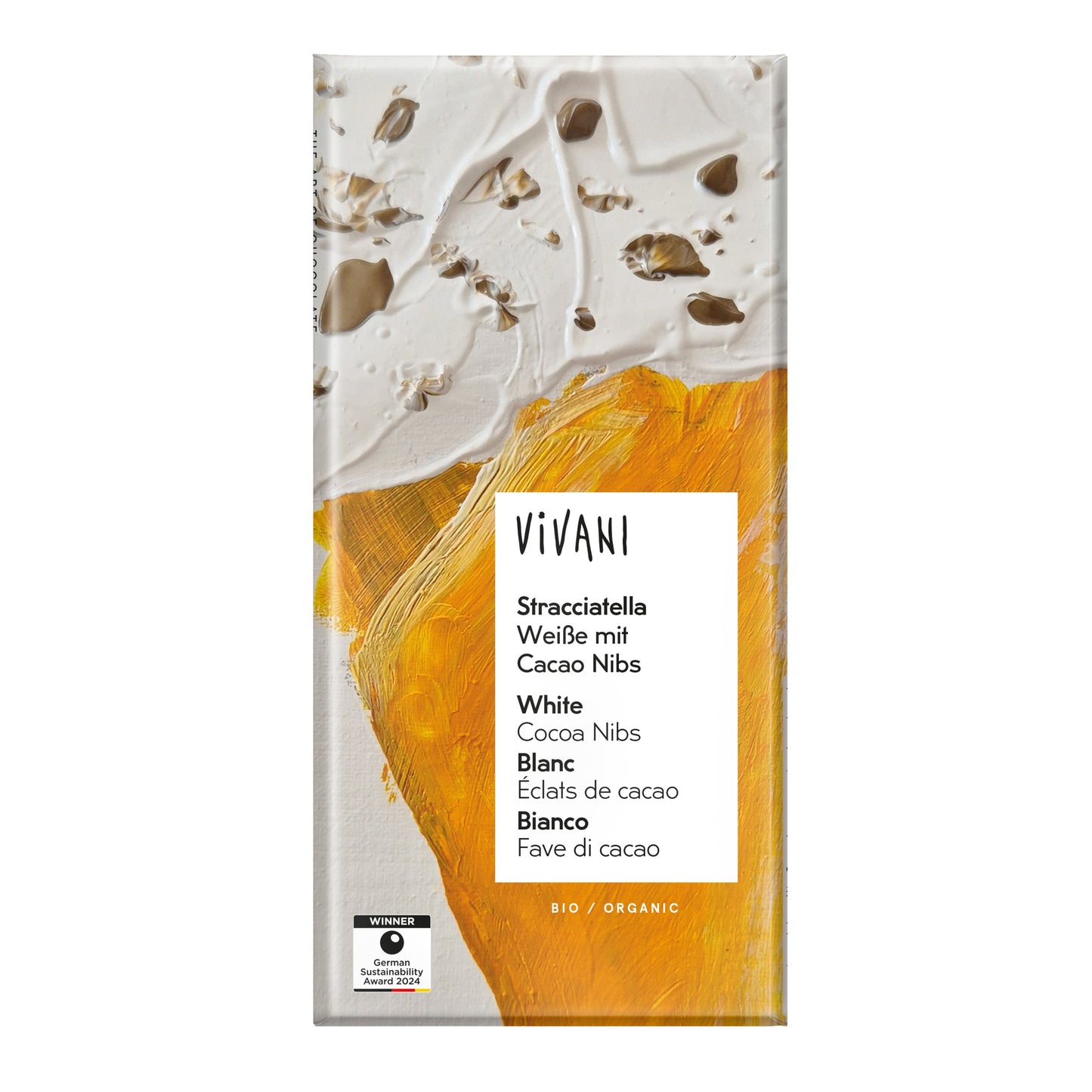 665379 Čokoláda bílá s kakaovými boby Stracciatella 80 g BIO VIVANI-1