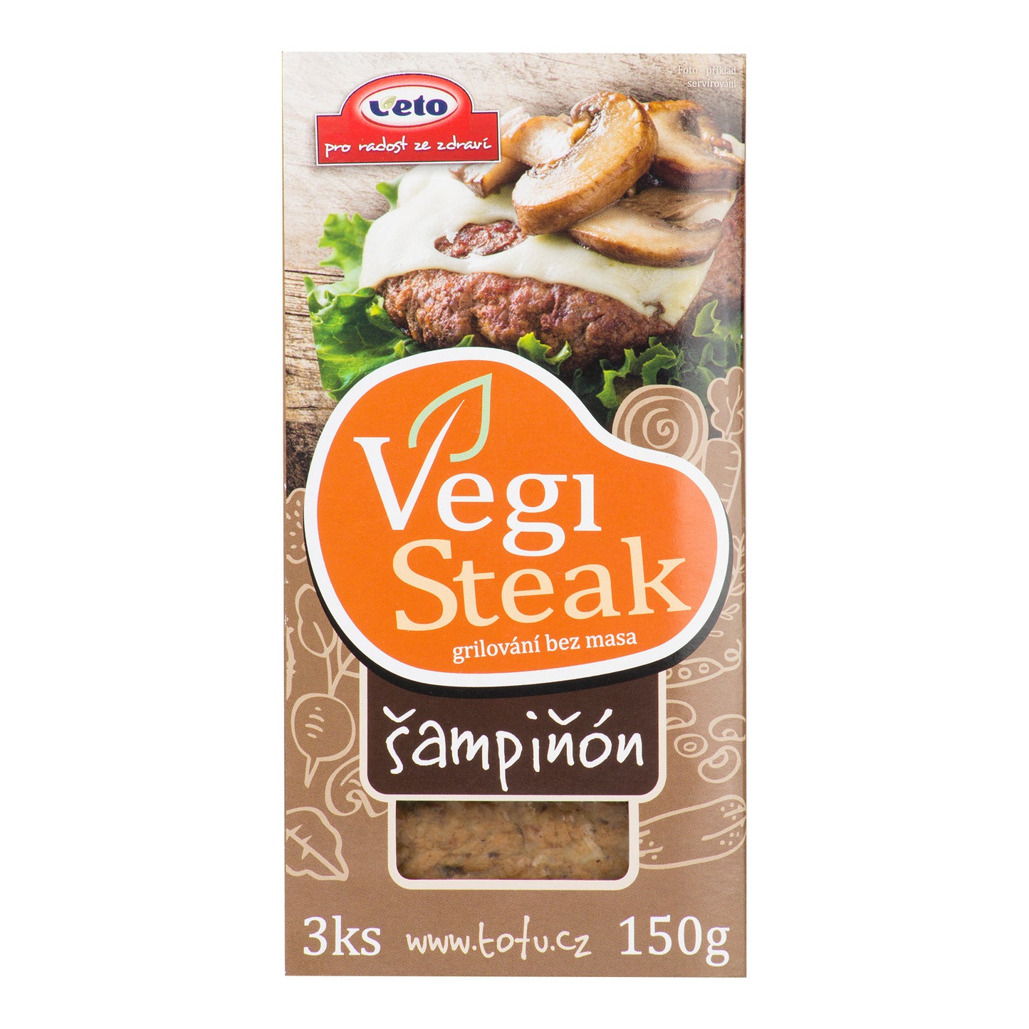 712095 Vegi steak šampiňón 150 g VETO ECO-1