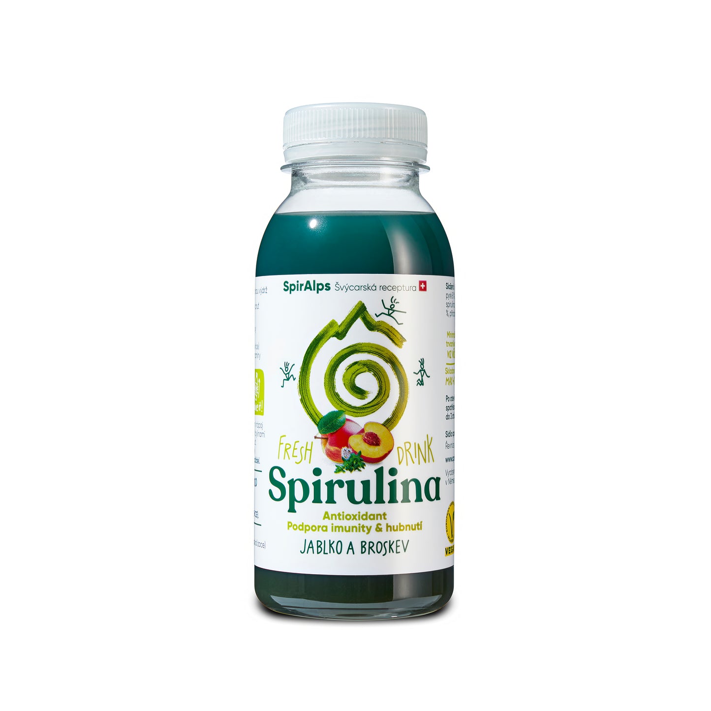 719044 Nápoj ovocný čerstvý se spirulinou jablko a broskev 250 ml SPIRALPS-1