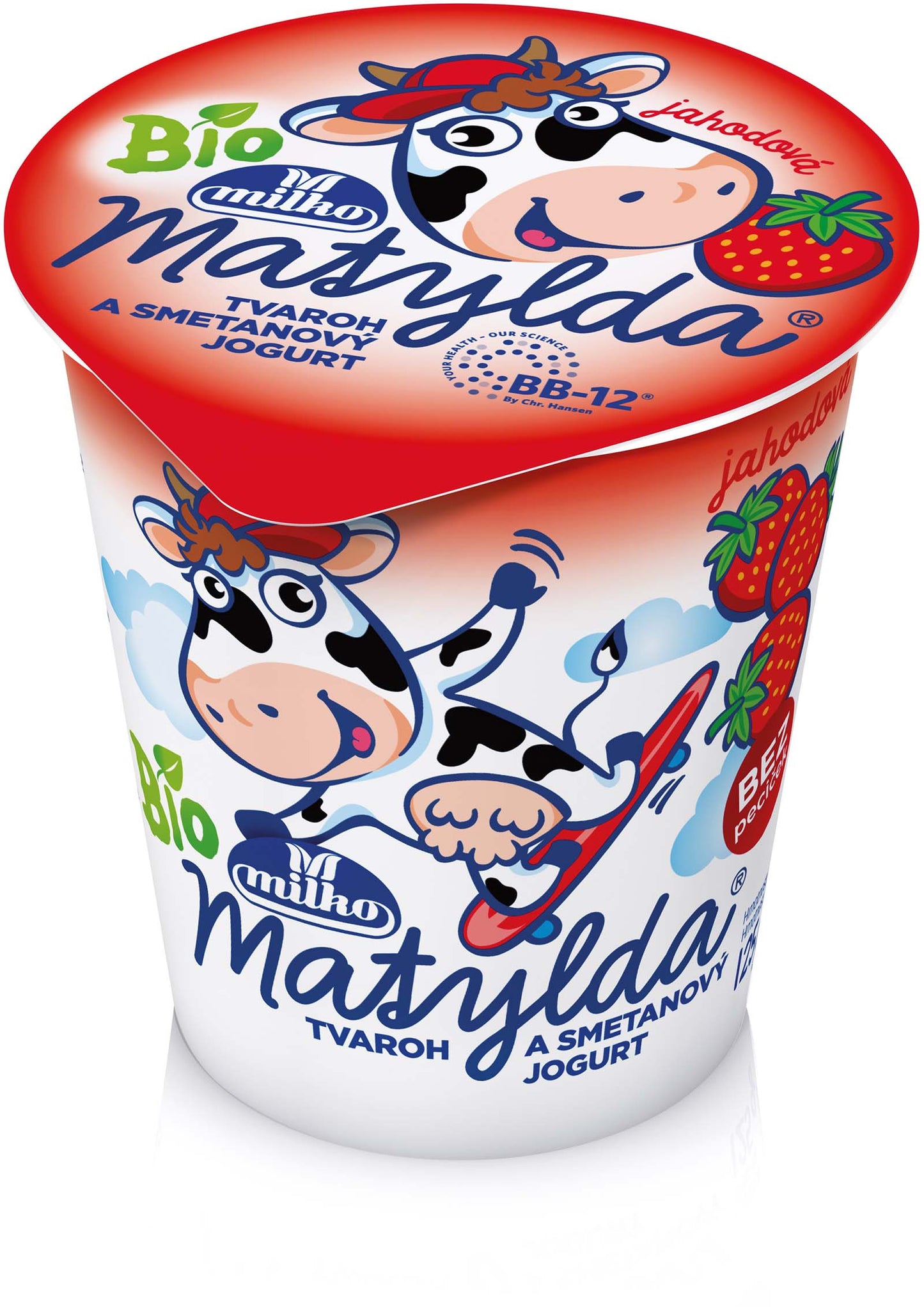 720121 Tvaroh a smetanový jogurt Matylda jahoda 125 g BIO POLABSKÉ MLÉKÁRNY-1