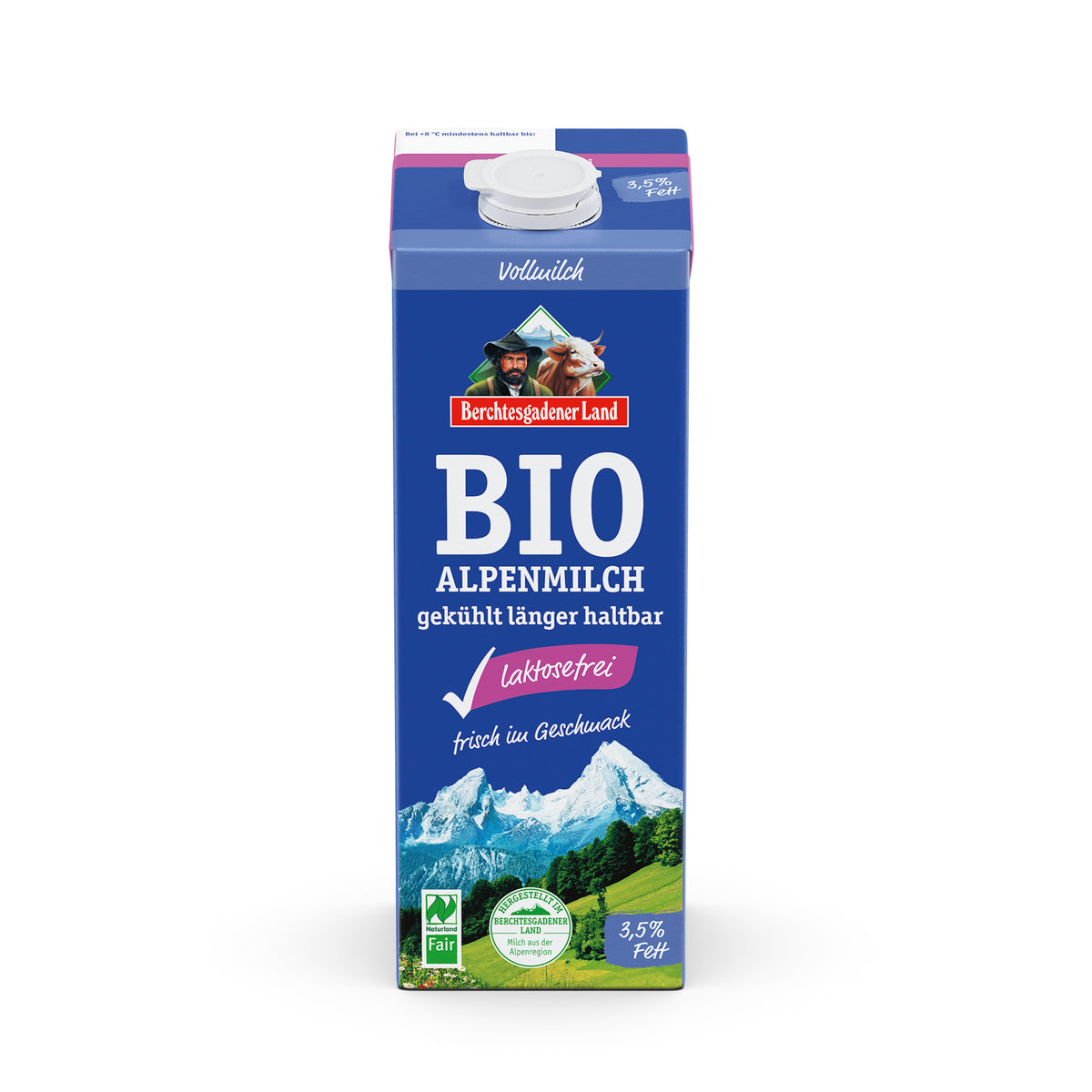 721142 Mléko čerstvé alpské plnotučné bez laktózy 1 l BIO BGL-2