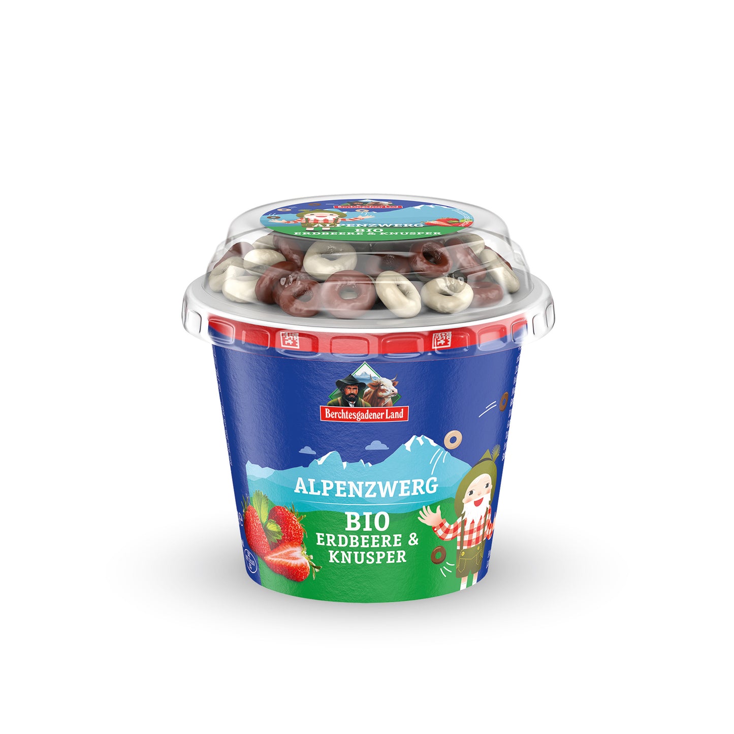 721156 Jogurt jahodový s čokoládovými kroužky 137 g BIO BGL-1