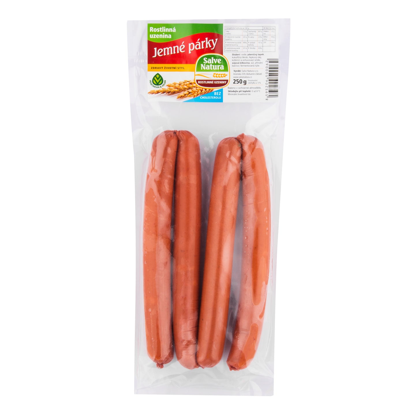 742035 Párky jemné rostlinná uzenina 250 g SALVE NATURA-1