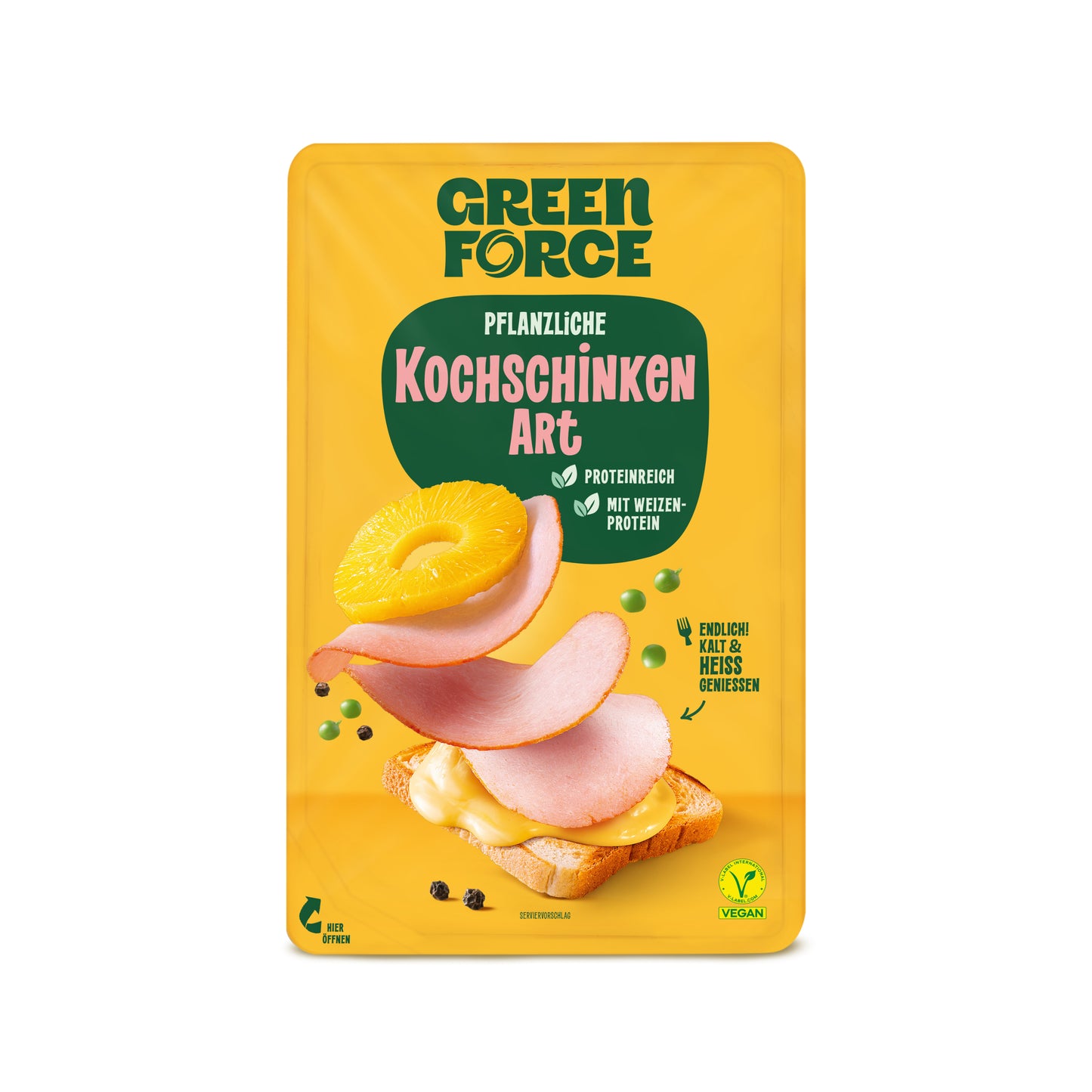 742197 Plátky alternativa vařené šunky 70 g GREEN FORCE-1