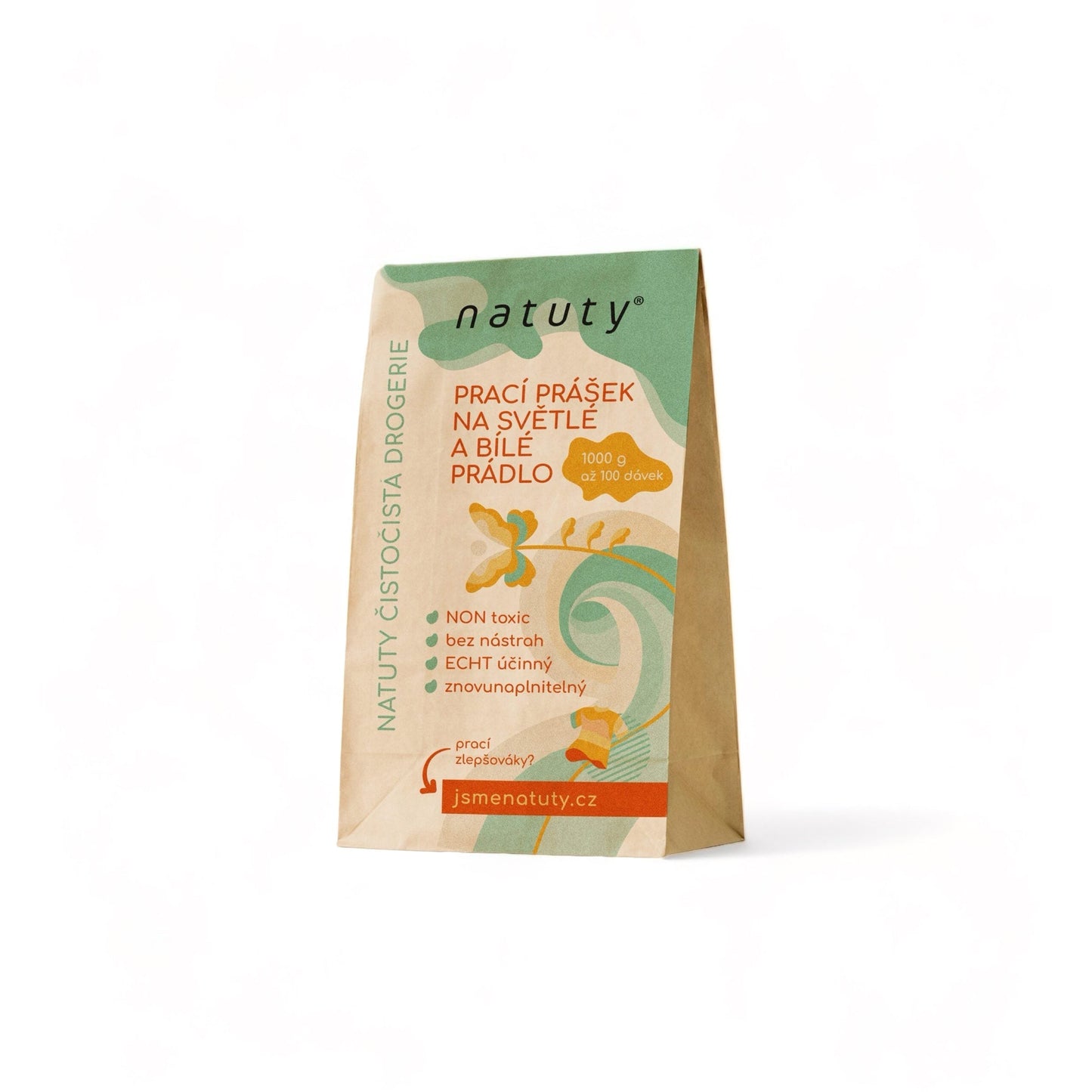 900717 Prášek prací na bílé a světlé prádlo 1 kg NATUTY-1