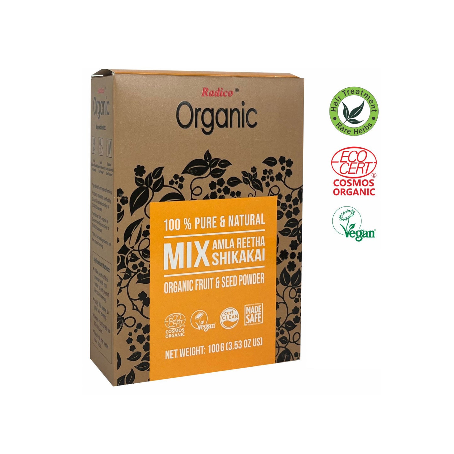 900867 Šampon práškový s kondicionérem - Amla+Ritha+Shikakai 100 g RADICO-1